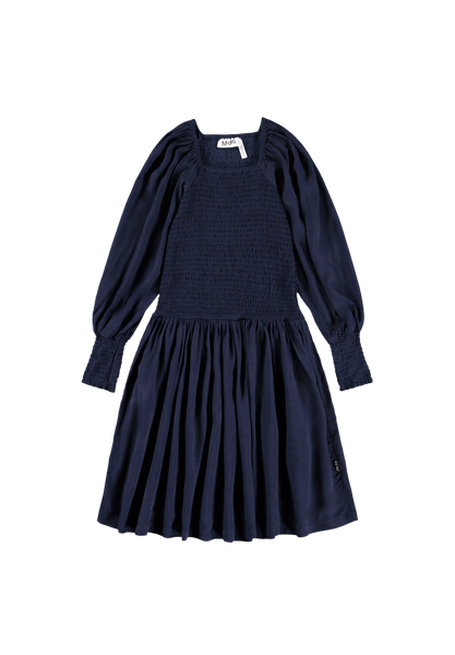 1950s blue dress 1950s Blue Peter Pan Collar Cap Sleeve Vintage Swing Dress, Blue / M main image 1