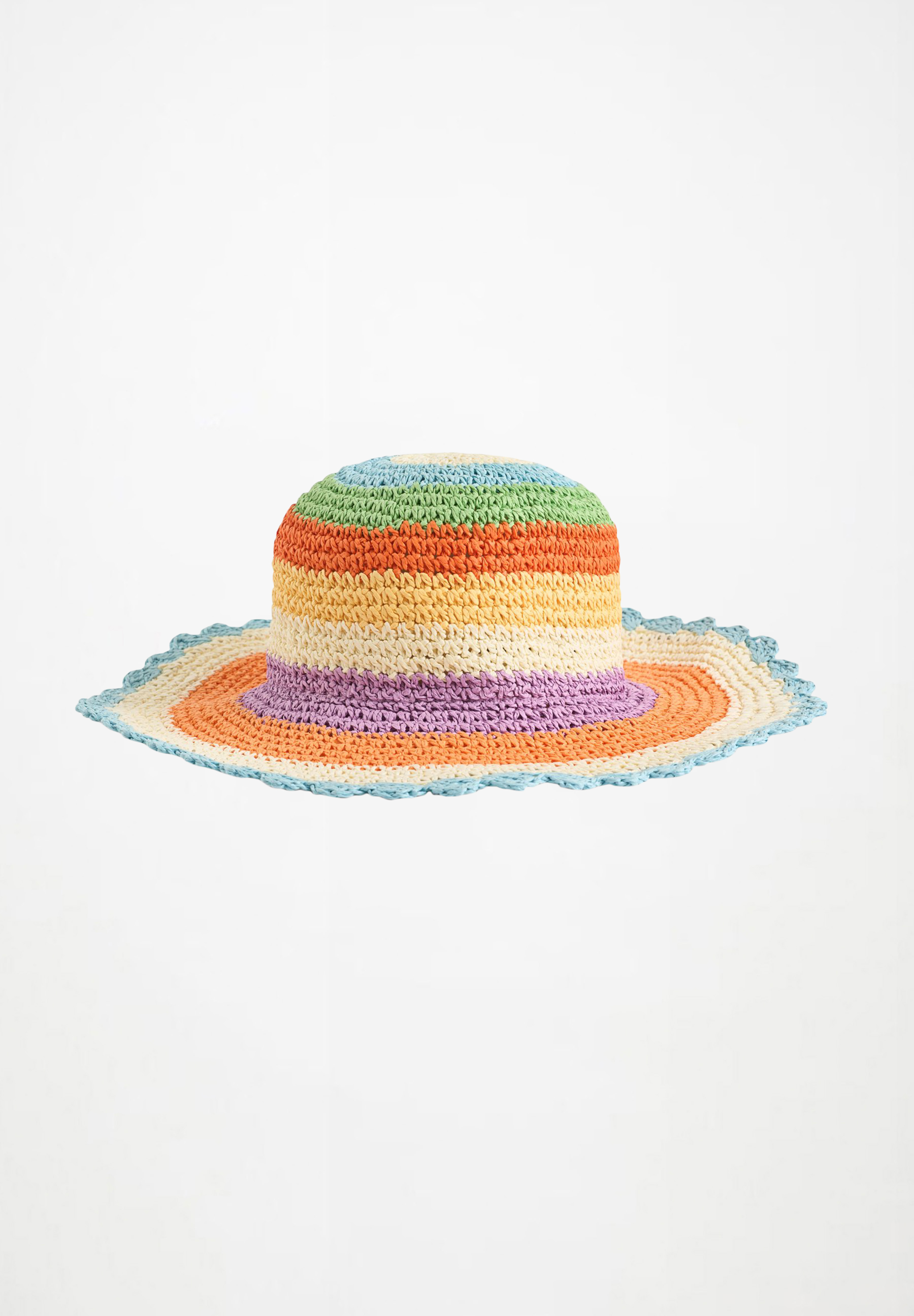 Scallop Straw Rainbow Paint