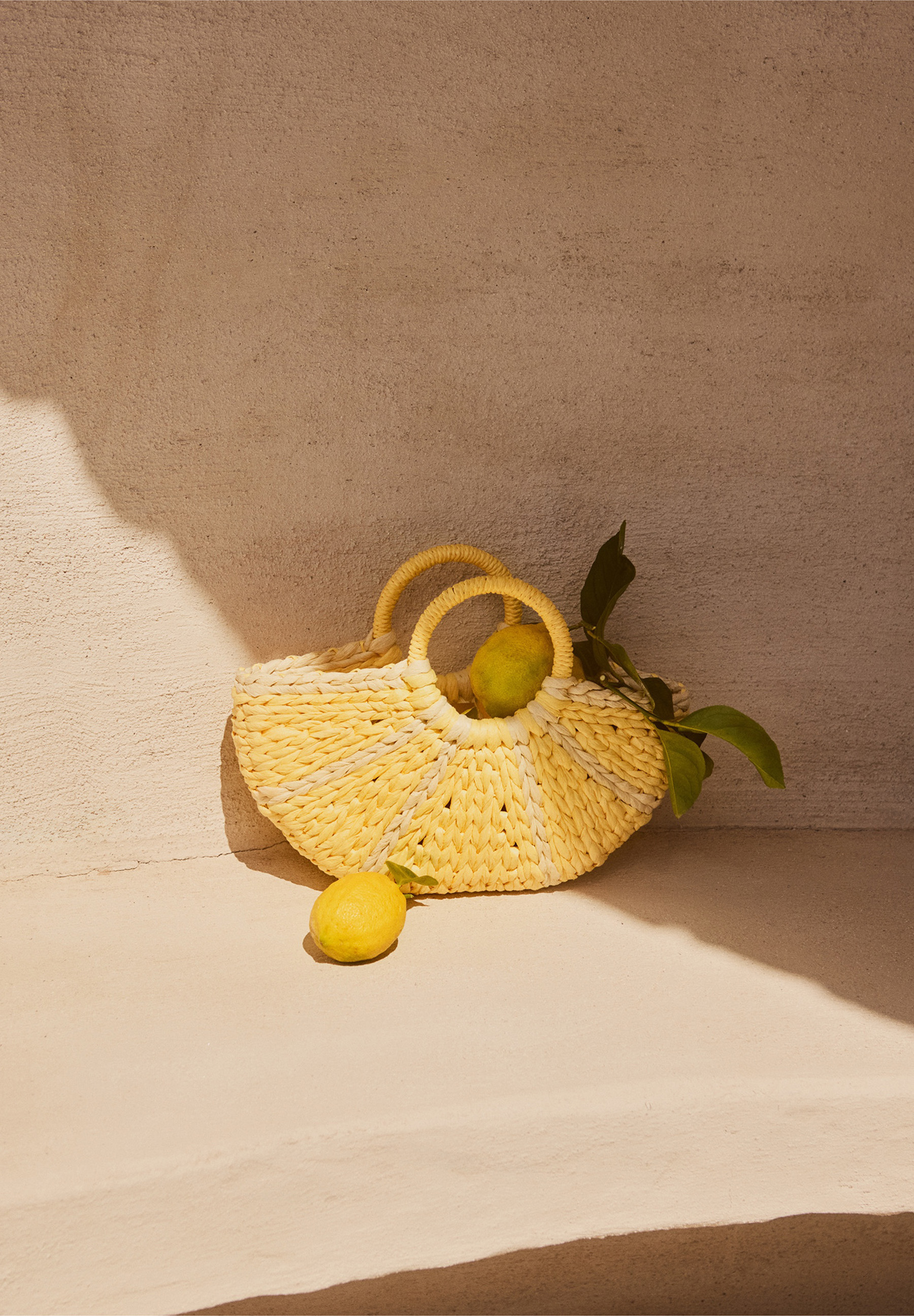 Lemon Straw Bag