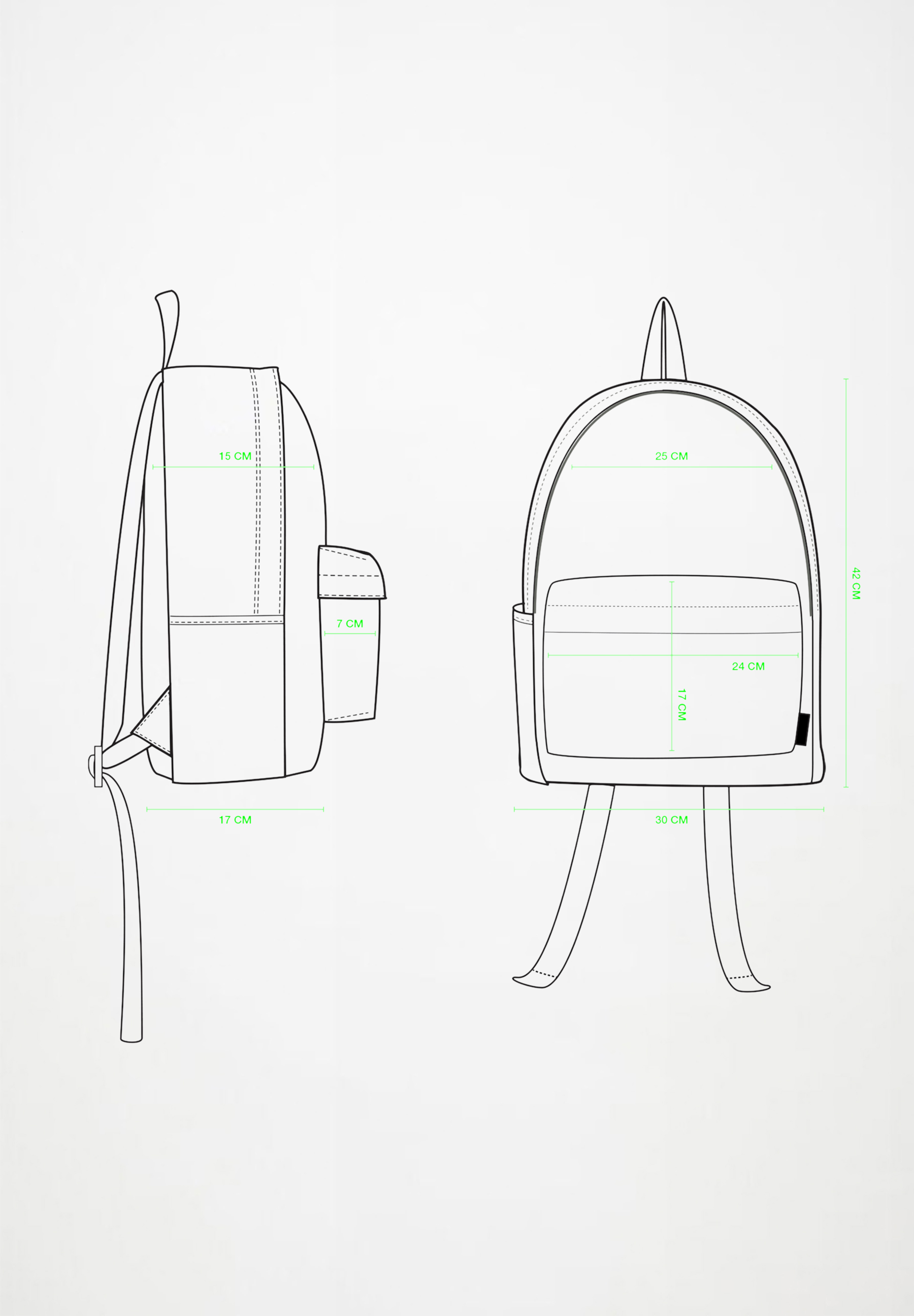 Backpack Denim Blue Happiness