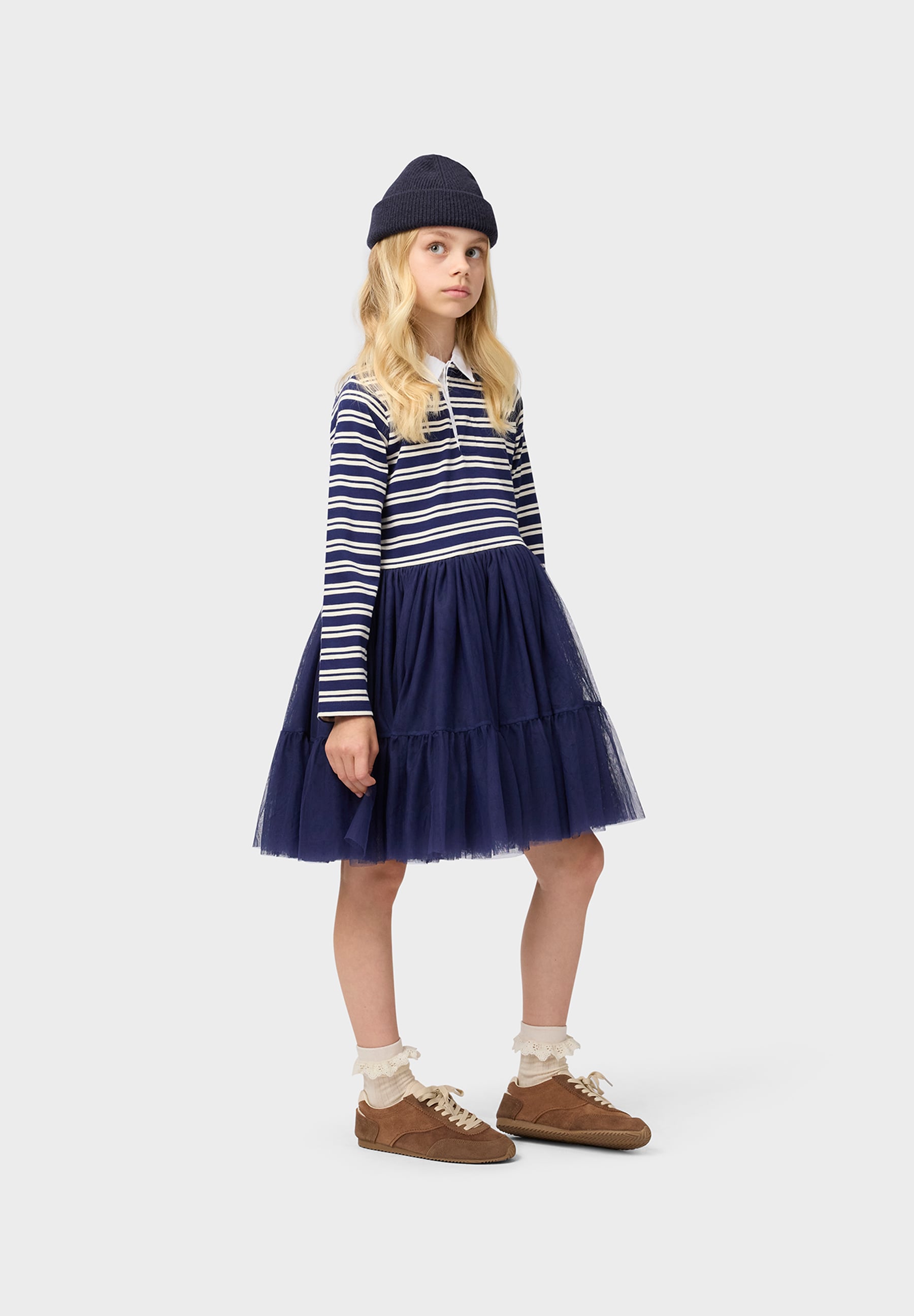 Cyanne Warm Navy Stripe