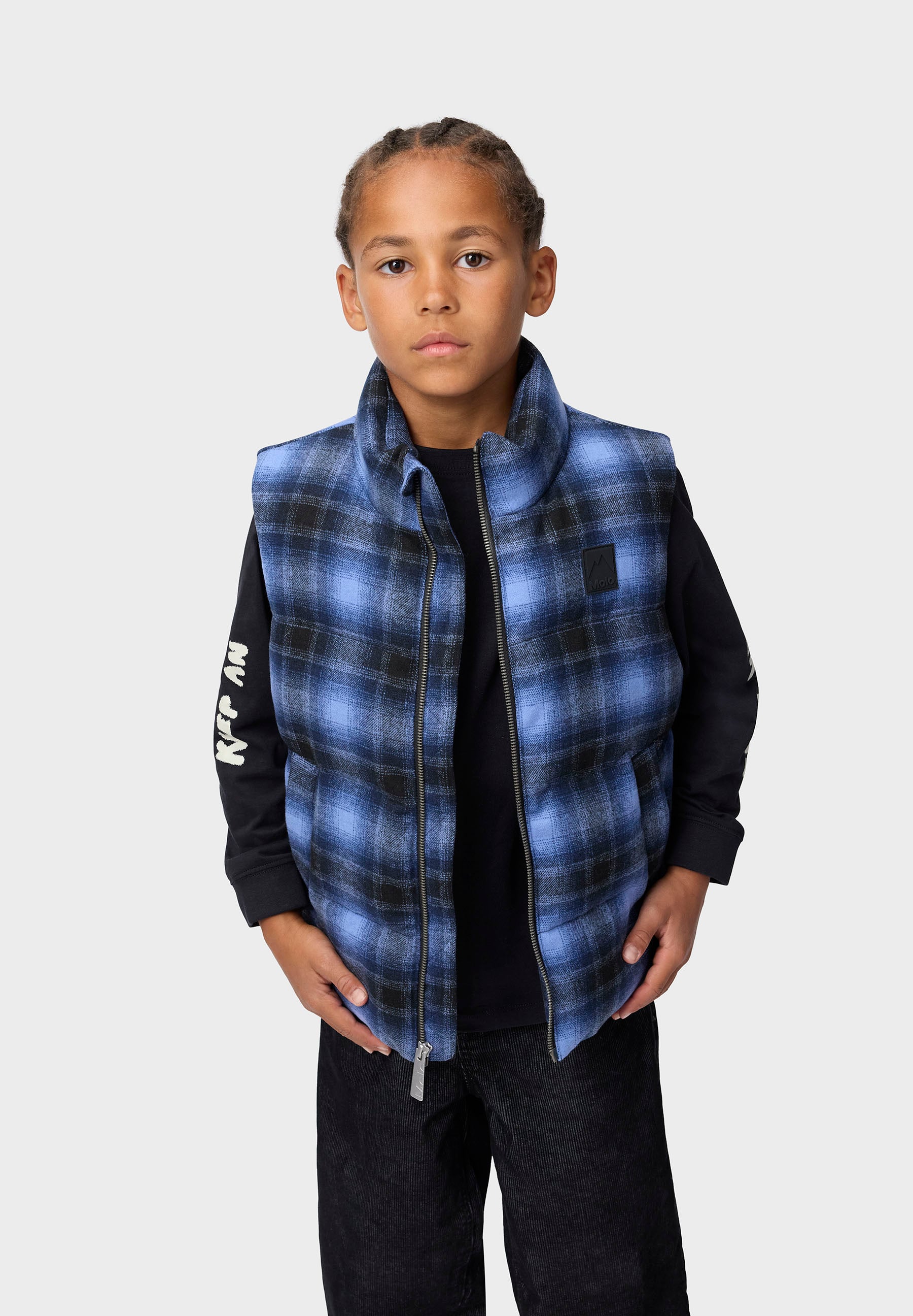 Heike Wool Check Navy
