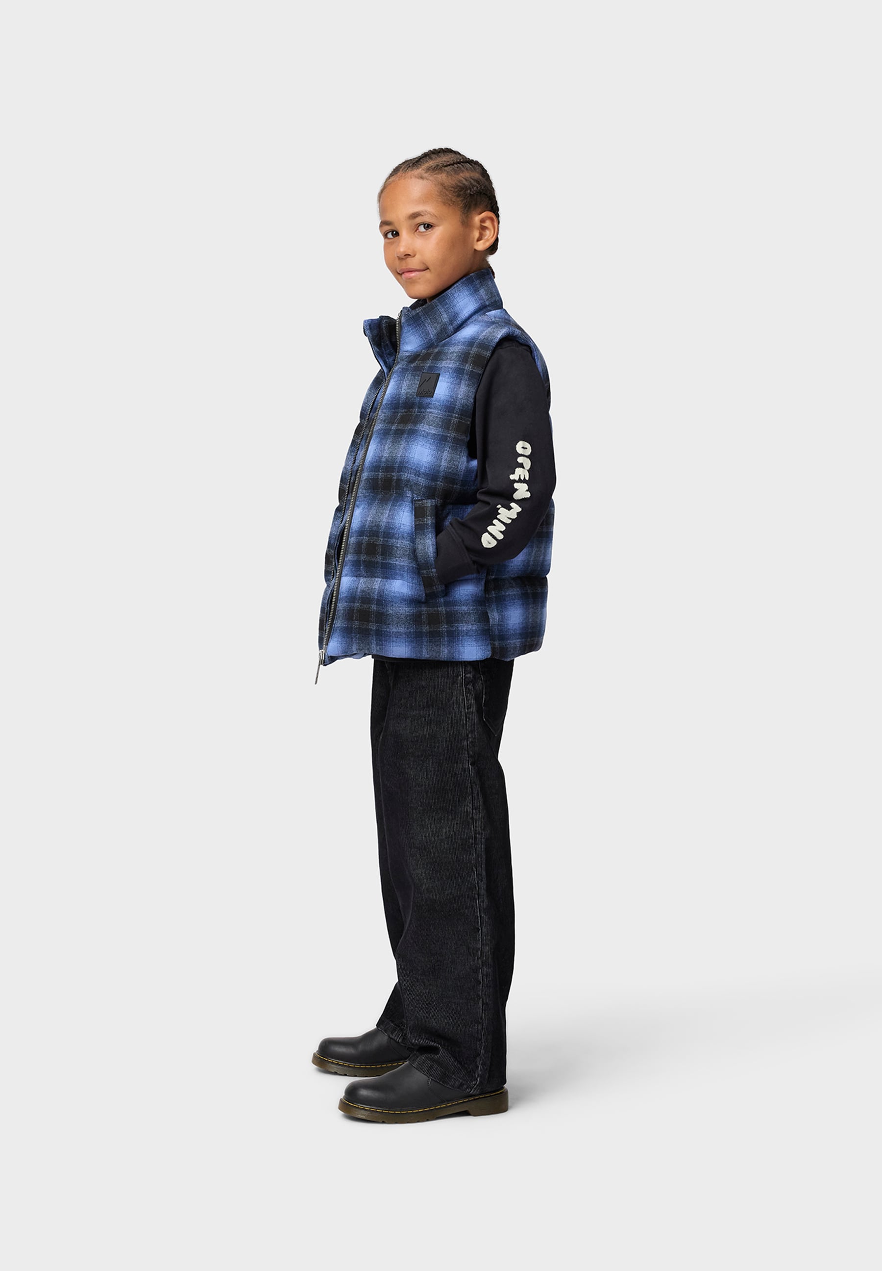 Heike Wool Check Navy