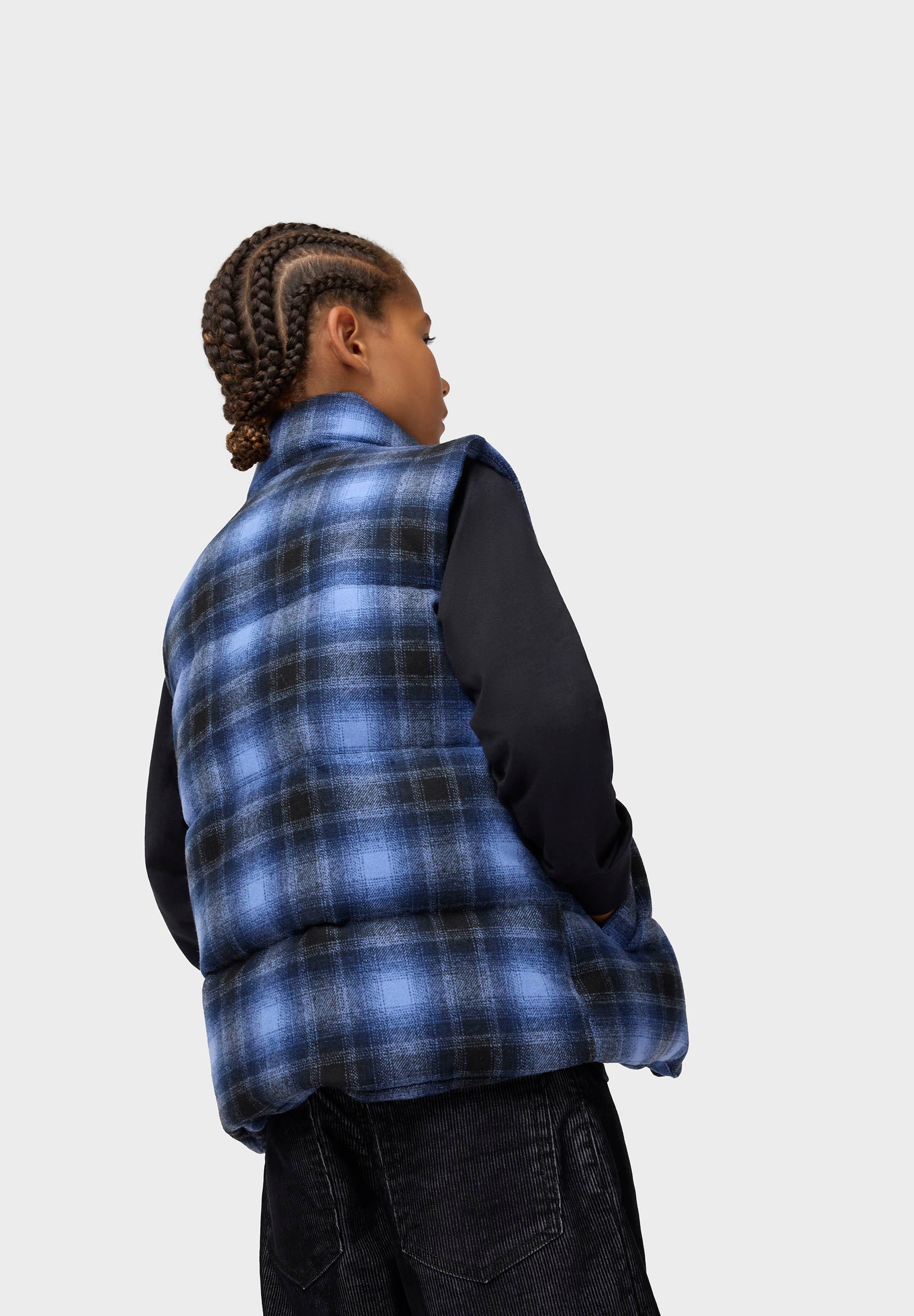 Heike Wool Check Navy