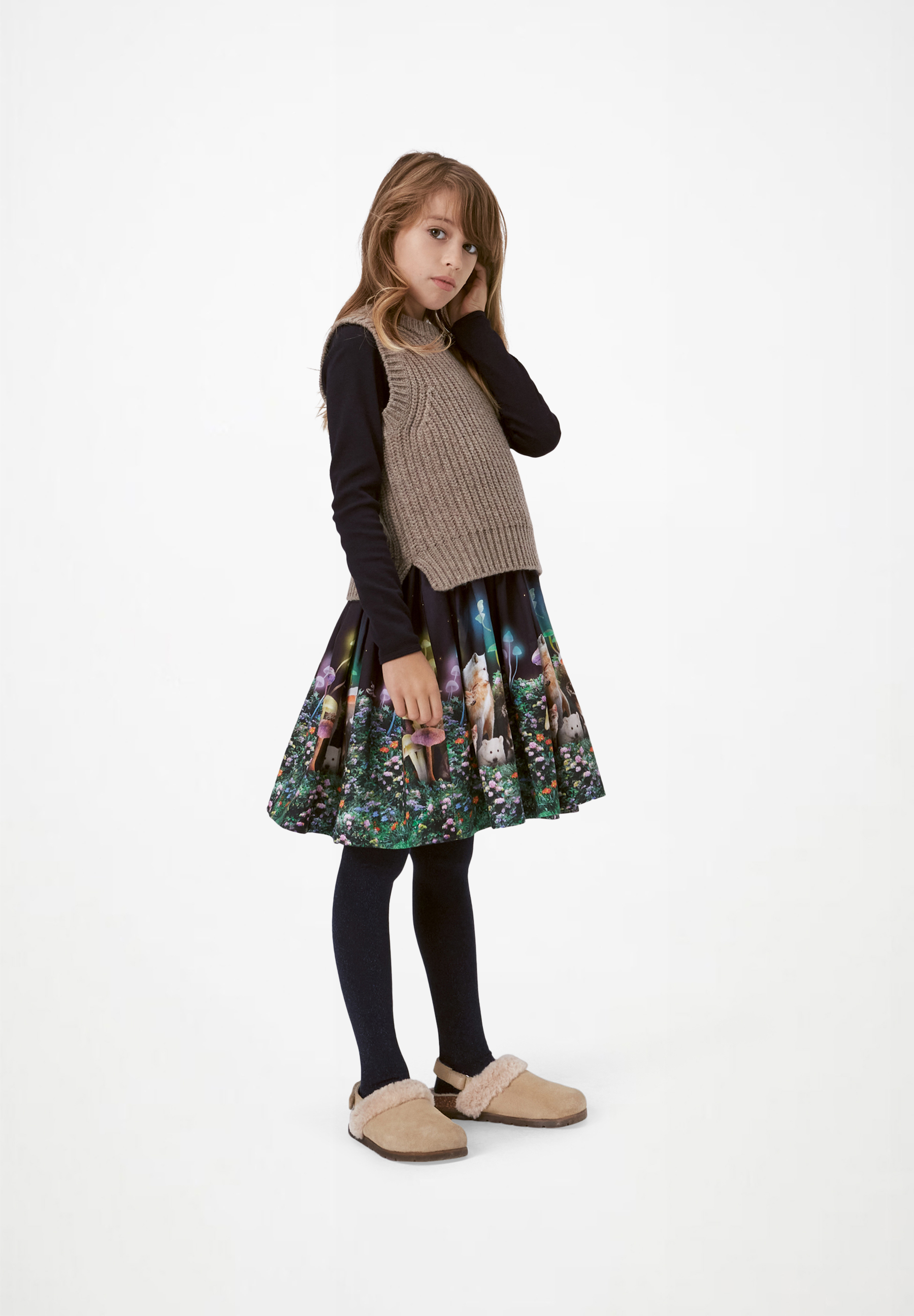 Glitter tights Navy Sky