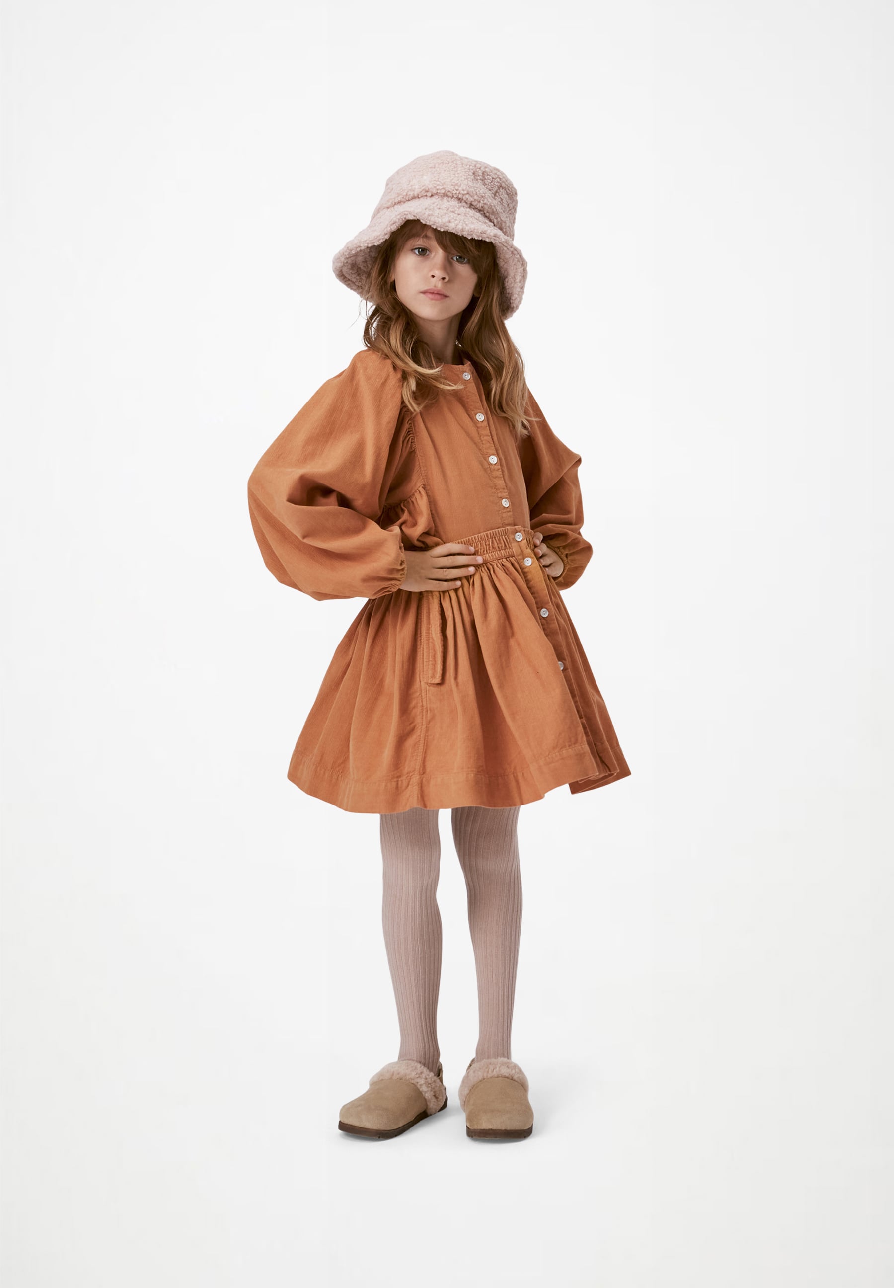 Rib Tights Soft Mushroom